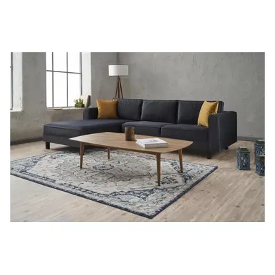 Atelier del Sofa Corner Sofa Kale Velvet Left - Anthracite