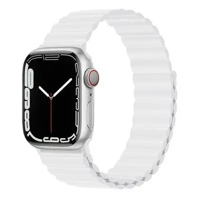 Devia remienok Deluxe Series Sport3 Silicone Magnet Band 40/41mm - White