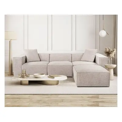 Atelier del Sofa Corner Sofa Lora (L1-O1-1R-POUFFE ) - Mocha