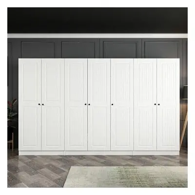 Hanah Home Wardrobe Kale Mebran - 4012 White