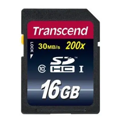 Transcend 16GB SDHC (Class 10) UHS-I 200x (Premium) paměťová karta