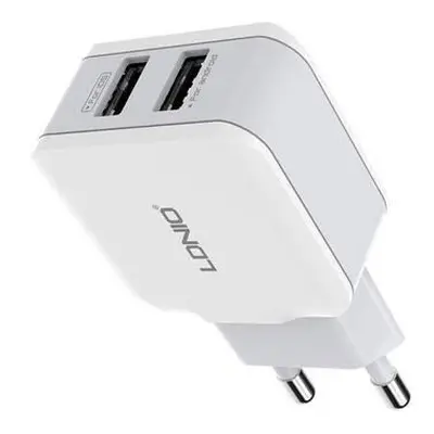 Nástěnná nabíječka LDNIO A2202, 2x USB, 12W (bílá)