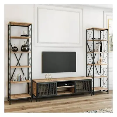 Hanah Home TV Unit Maxim PineBlack