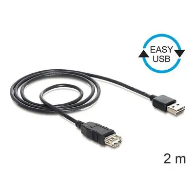 Delock kabel EASY-USB 2.0-A samec > USB 2.0-A samice,prodlužující 2 m