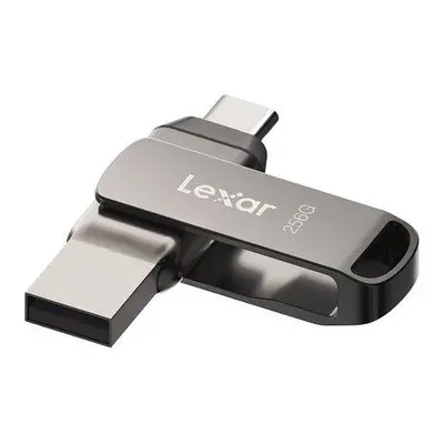 Lexar flash disk 256GB - JumpDrive D400 Dual USB-C & USB-A 3.1 (čtení až 130MB/s), LJDD400256G-B