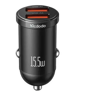 Mcdodo CC-2950 nabíječka do auta, 2x USB, 15,5 W (černá)