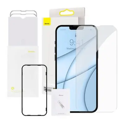 Baseus iPhone 13 mini 0.3 mm Full-glass Tempered Glass 2pcs/pack+Pasting Artifact Transparent (S