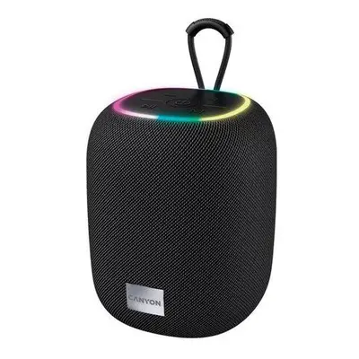 CANYON reproduktor BSP-8, RGB, BT V5.2, BLUETRUM AB5362B, 1x10W, USB-C, USB-A, microSD, AUX, čer