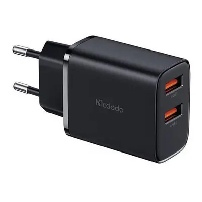 Mcdodo CH-5070 USB-A*2 síťová nabíječka, 12W (černá)