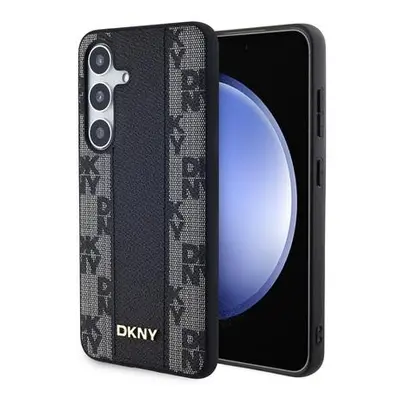 DKNY PU Leather Checkered Pattern Magsafe Zadní Kryt pro Samsung Galaxy S24+ Black