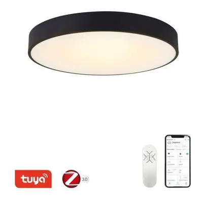 IMMAX NEO RONDATE SLIM Smart stropní svítidlo 60 x 7cm 53W černé Zigbee 3.0, TUYA