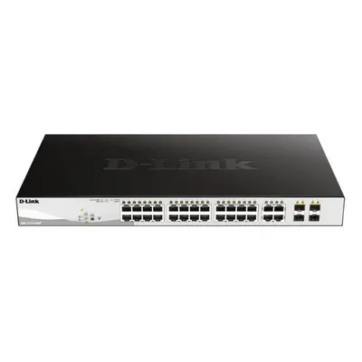 D-Link DGS-1210-28MP L2/L3 Smart+ PoE switch, 24x GbE PoE+, 4x RJ45/SFP, PoE 370W, DGS-1210-28MP