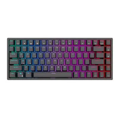 Bezdrátová mechanická klávesnice Royal Kludge RK84 RGB, hnědé spínače (černá),