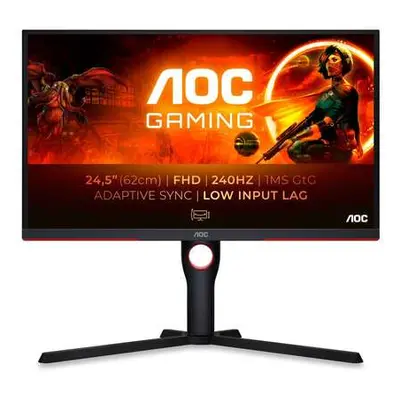 AOC LCD herní 25G3ZM/BK 24,5" VA/1920x1080@240Hz/300cd/1ms/3000:1/2xHDMI/DP/Pivot/VESA, 25G3ZM/B