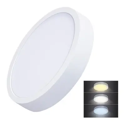 Solight WD174 LED mini panel CCT, přisazený, 24W, 1800lm, 3000K, 4000K, 6000K, kulatý