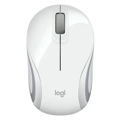 Logitech myš M187/ Bezdrátová/ Optická/ 1000dpi/ USB přijímač/ bíla, 910-002735