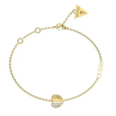 Guess Půvabný pozlacený náramek Lovely JUBB03036JWYG S