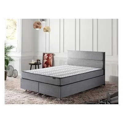 Hanah Home Double Mattress, Base & Headboard Silver - Grey (140 x 190)