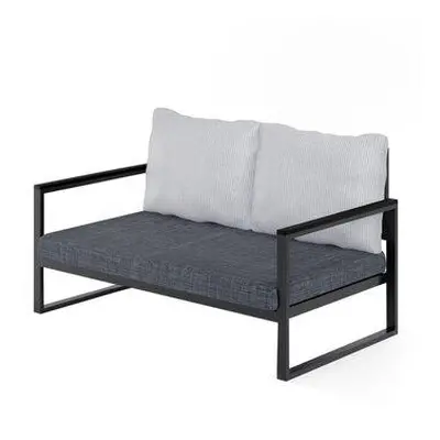 Hanah Home Garden 2-Seat Sofa MTLBHC120002 GreyBlack