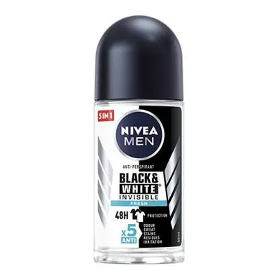 Nivea Kuličkový antiperspirant Black&White Fresh pro muže 48H (Anti-Perspirant) 50 ml