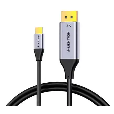 Kabel Lention USB-C na DisplayPort 8K60Hz, 1,7 m (černý)