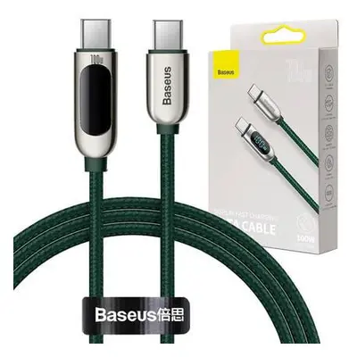 Baseus Display Cable USB-C to USB-C 100W 1m (zelený)