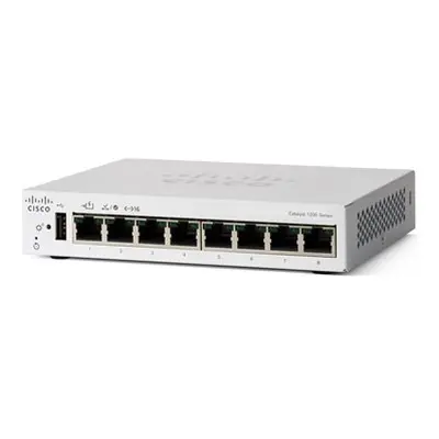 Cisco Catalyst 1200-8T-D - Přepínač - gigabit ethernet - L3 - inteligentní - 8 x 10/100/1000 - d