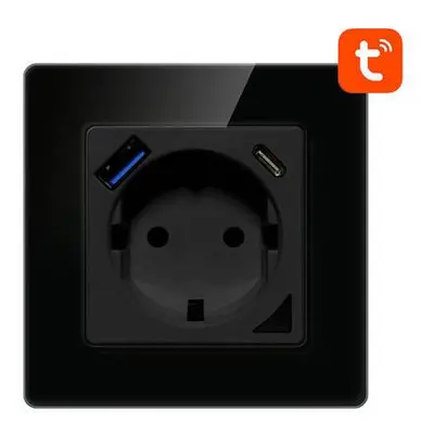 Chytrá WiFi zásuvka Avatto N-WOT10-USB-B TUYA USB USB-C (černá)