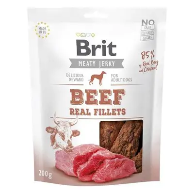 Brit Jerky Beef Fillets 200g pamlsky pro psy