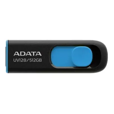 ADATA Flash Disk 512GB UV128, USB 3.2, černo-modrá, AUV128-512G-RBE