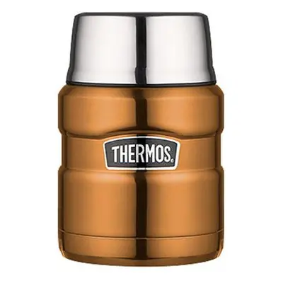 Thermos Style Termoska na jídlo se skládací lžící a šálkem - měděná 470 ml