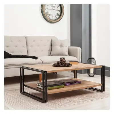 Hanah Home Coffee Table Cosmo Rectus Atlantic PineBlack