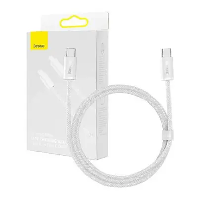 Kabel USB-C na USB-C Baseus, 100W, 1m (bílý)