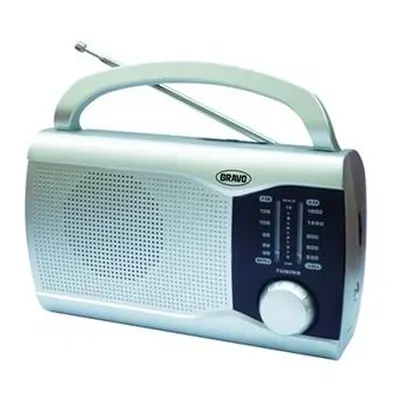 Bravo B-6009 Přenosné rádio stříbrné