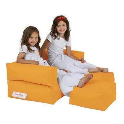 Atelier del Sofa Garden Bean Bag Kids Double Seat Pouf - Orange