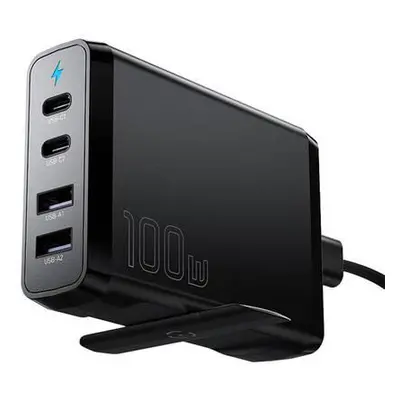 Stolní nabíječka 2xUSB-C 2xUSB-A 100W Essager GaN (černá)