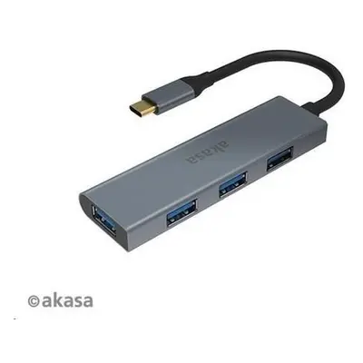 AKASA Hub USB-C 4x USB 3.0 port, Aluminium, AK-CBCA25-18BK