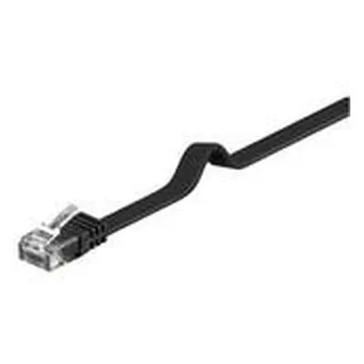 PremiumCord Plochý patch kabel UTP RJ45-RJ45 CAT6 3m černá