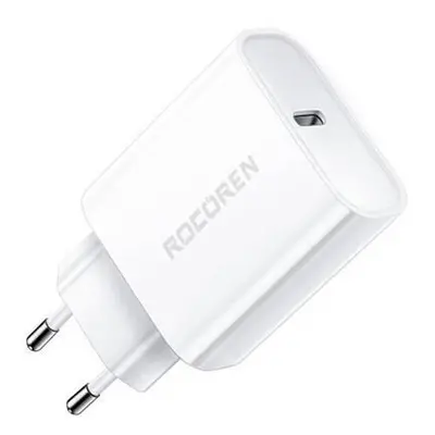 Rychlonabíječka Rocoren PD 20W USB-C (bílá)