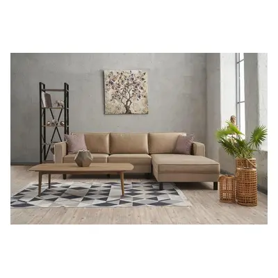 Atelier del Sofa Corner Sofa Kale Velvet Right - Cream