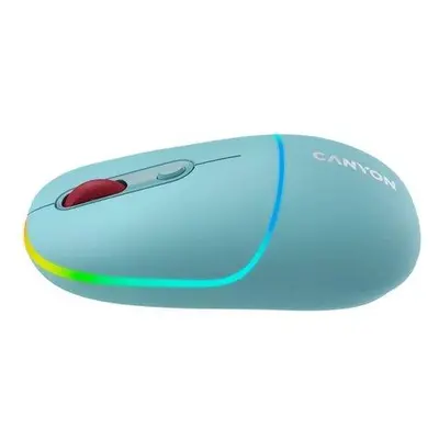 CANYON myš optická bezdrátová MW-22, RGB, 800/1200/1600 dpi, 4 tl, BT+2,4GHz, baterie 650mAh, da