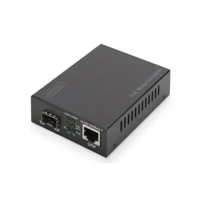 DIGITUS Professional Gigabit PoE media converter, RJ45 / SFP, PSE