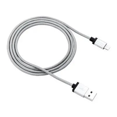 CANYON nabíjecí kabel Lightning MFI-3, opletený, Apple certifikát, délka 1m, tmavě šedý