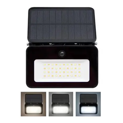 Solight WL913 LED solární světélko se senzorem, 6W, 660lm, 3CCT, Li-Ion, černá