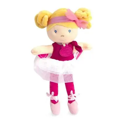 Doudou Jolijou Panenka mini baletka "Les Tutus" 23 cm tmavě růžové šaty