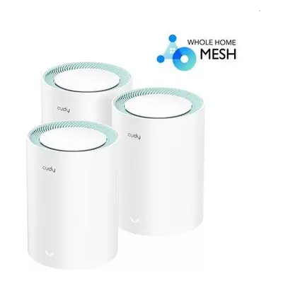 Cudy AC1200 Wi-Fi Mesh Solution 3-Pack, Dual-Band, 867+300Mbps, 802.11ac/a/b/g/n, 2x GigEth, 2x 