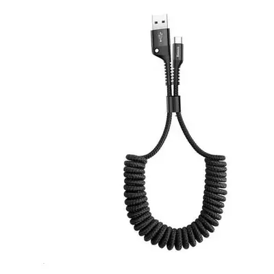 Baseus Pružinový kabel USB-C 1m 2A - černý