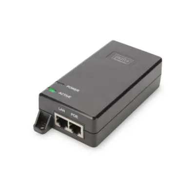 DIGITUS Gigabit Ethernet PoE + Injector, 802.3at Power Pins: 4/5 (+), 7/8 (-), 30W, DN-95103-2