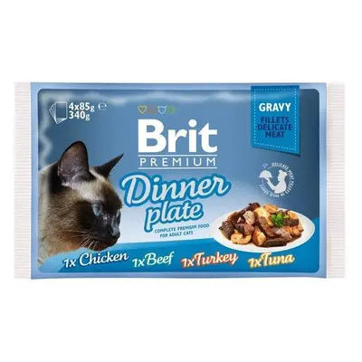 Brit Premium Cat Pouches Dinner Plate 400g (4x100g) kapsičky pro kočky