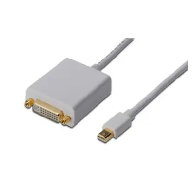 Digitus kabelový adaptér DisplayPort, mini DP - DVI (24 + 5) M / F, 0,15 m, kompatibilní s DP 1.